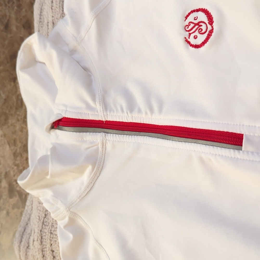 white long sleeve golf shirt half zipper never used